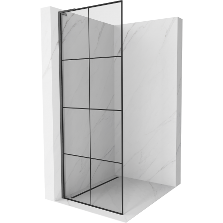 Mexen Kioto L perete de duș Walk-in 70 x 200 cm, model negru, finisaj gun gray periat - 800-070-103-66-77