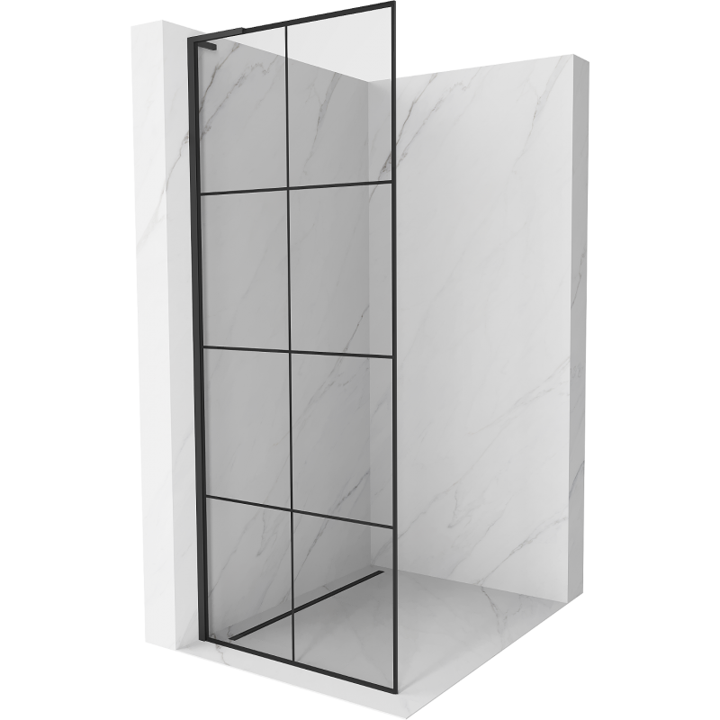 Mexen Kioto L Walk-in zuhanyfal 80 x 200 cm, fekete minta, fekete - 800-080-103-70-77
