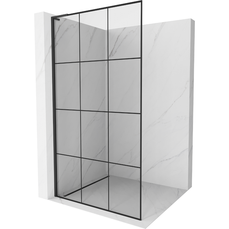 Mexen Kioto L perete dus Walk-in 100 x 200 cm, model negru, negru - 800-100-103-70-77