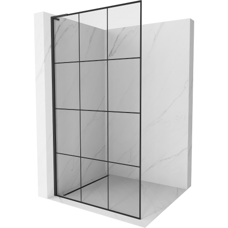 Mexen Kioto L perete dus Walk-in 100 x 200 cm, model negru, negru - 800-100-103-70-77