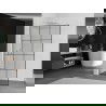 Mexen Kioto L perete duș Walk-in 110 x 200 cm, model negru, nichel periat - 800-110-103-97-77
