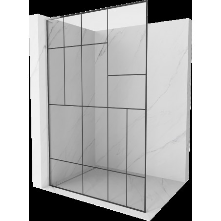 Mexen Kioto L perete de duş Walk-in 70 x 200 cm, model negru, crom - 800-070-103-01-78