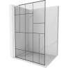 Mexen Kioto L perete de duș Walk-in 120 x 200 cm, model negru, alb - 800-120-103-20-78