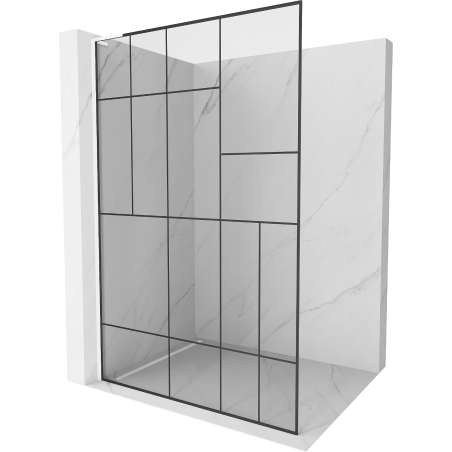 Mexen Kioto L paravan de duș Walk-in 70 x 200 cm, model negru, alb - 800-070-103-20-78