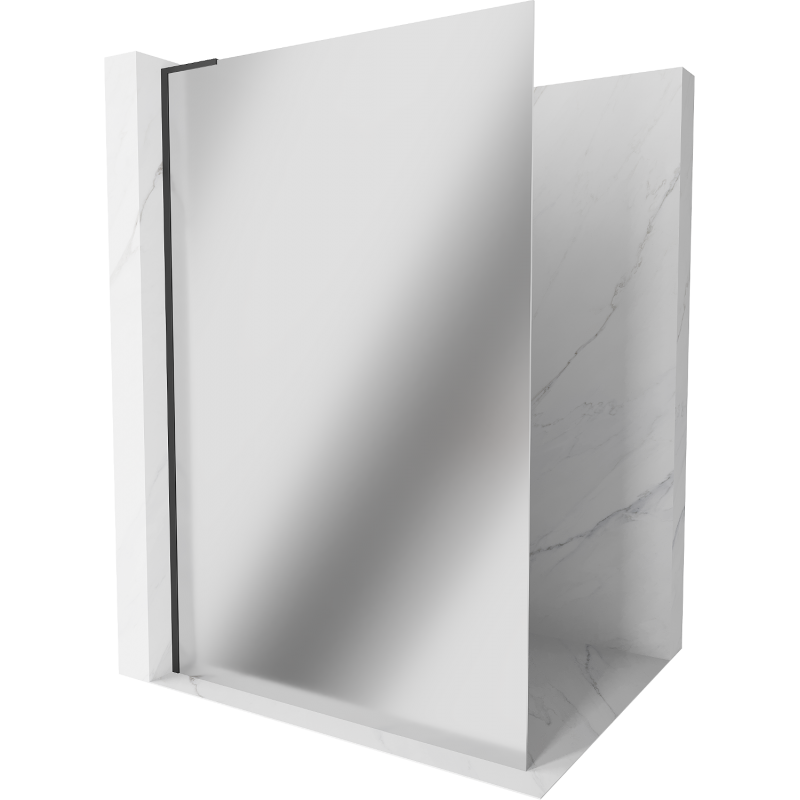 Mexen Kioto L zuhanyfal Walk-in 90 x 200 cm, tükör, fekete - 800-090-103-70-50