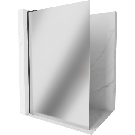 Mexen Kioto L perete de duș Walk-in 100 x 200 cm, oglindă, negru - 800-100-103-70-50