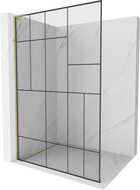 Mexen Kioto L Walk-in zuhanyfal 70 x 200 cm, fekete minta, arany - 800-070-103-50-78