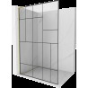 Mexen Kioto L perete de duș Walk-in 100 x 200 cm, model negru, finisaj auriu periat - 800-100-103-55-78