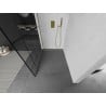 Mexen Kioto L walk-in zuhanyfal 100 x 200 cm, fekete minta, arany kefélt - 800-100-103-55-78