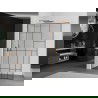Mexen Kioto L perete duș Walk-in 100 x 200 cm, model negru, aur roz - 800-100-103-60-78