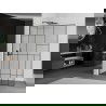 Mexen Kioto L perete de duș Walk-in 90 x 200 cm, model negru, gun gray periat - 800-090-103-66-78