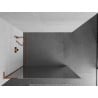 Mexen Kioto L zuhanyzófal Walk-in 70 x 200 cm, tükör, rózsaszín arany - 800-070-103-60-50