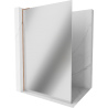 Mexen Kioto L perete de duș Walk-in 70 x 200 cm, oglindă, aur roz - 800-070-103-60-50