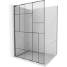 Mexen Kioto L zuhanyfal Walk-in 100 x 200 cm, fekete minta, fekete - 800-100-103-70-78