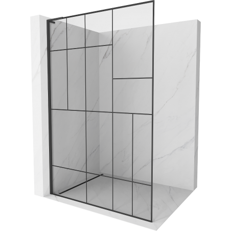 Mexen Kioto L panou de dus Walk-in 80 x 200 cm, model negru, negru - 800-080-103-70-78