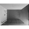 Mexen Kioto L perete duș Walk-in 70 x 200 cm, model negru, nichel periat - 800-070-103-97-78