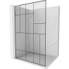 Mexen Kioto L panou de duș Walk-in 70 x 200 cm, model negru, nichel periat - 800-070-103-97-78