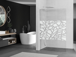 Mexen Kioto L panou de duş Walk-in 120 x 200 cm, model alb, crom - 800-120-103-01-85