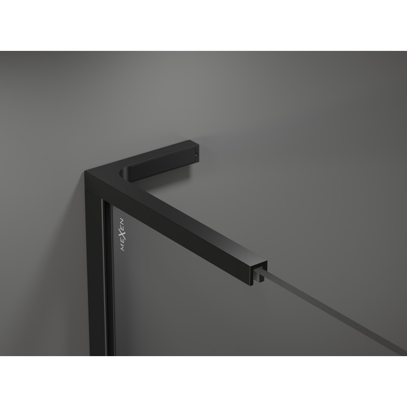 Mexen Kioto L panou de duș Walk-in 80 x 200 cm, model alb, negru - 800-080-103-70-85