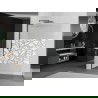 Mexen Kioto L perete de duș Walk-in 70 x 200 cm, model alb, negru - 800-070-103-70-85