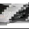 Mexen Kioto L panou de duș Walk-in 90 x 200 cm, model alb, gri închis periat - 800-090-103-66-85