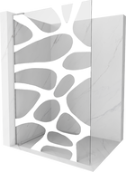 Mexen Kioto L Walk-in zuhanyfal 70 x 200 cm, fehér minta, króm - 800-070-103-01-97