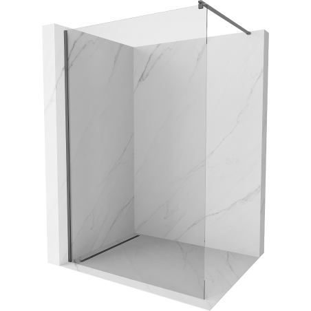 Mexen Kioto zuhanyfal Walk-in 75 x 200 cm, átlátszó 8 mm, gun metal - 800-075-101-95-00