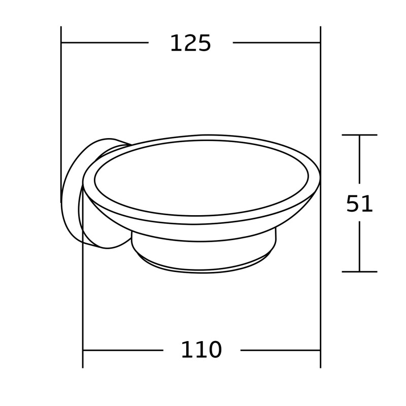 Mexen Tiber săpunieră, neagră - 7050539-70