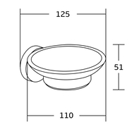 Mexen Tiber szappantartó, fekete - 7050539-70