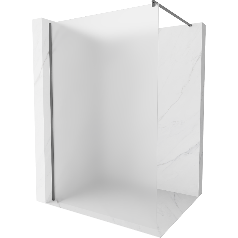 Mexen Kioto Walk-in zuhanyfal 70 x 200 cm, matt 8 mm, gun metal - 800-070-101-95-30