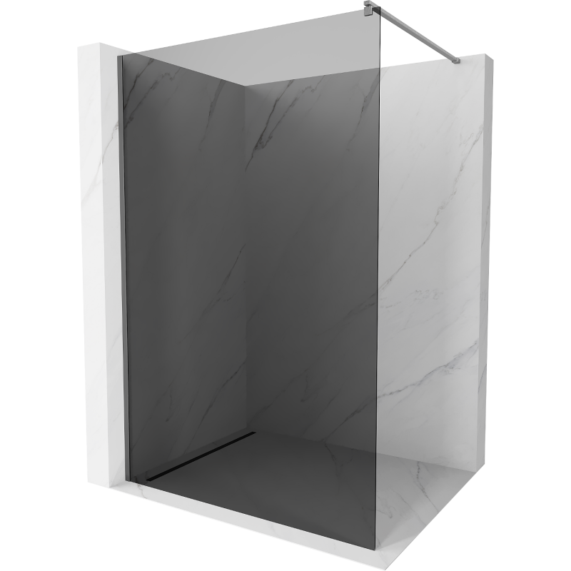 Mexen Kioto perete de sticlă Walk-in 110 x 200 cm, grafit 8 mm, metal de culoare armă - 800-110-101-95-40