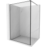 Mexen Kioto perete de duș Walk-in 70 x 200 cm, model negru 8 mm, gun metal - 800-070-101-95-70