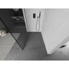 Mexen Kioto Walk-in zuhanyfal 90 x 200 cm, fekete keret 8 mm, gun metal - 800-090-101-95-70