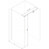 Mexen Kioto perete de duș Walk-in 90 x 200 cm, model negru 8 mm, gun metal - 800-090-101-95-70