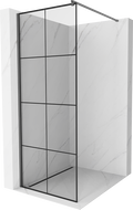 Mexen Kioto walk-in zuhanyfal 90 x 200 cm, fekete minta 8 mm, gun metal - 800-090-101-95-77