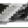 Mexen Kioto panou de duș Walk-in 100 x 200 cm, grilaj negru 8 mm, metal armat - 800-100-101-95-77