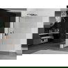 Mexen Kioto L zuhanyfal Walk-in 60 x 200 cm, átlátszó, gun metal - 800-060-103-95-00