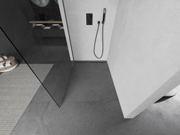 Mexen Kioto L Walk-in zuhanyfal 95 x 200 cm, átlátszó, gun metal - 800-095-103-95-00