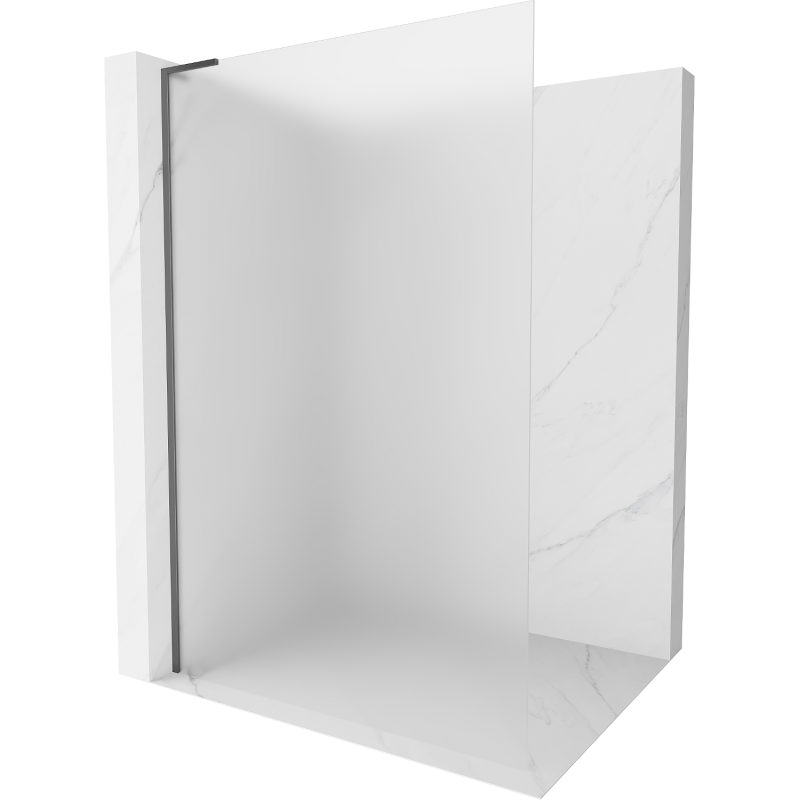 Mexen Kioto L panou de duș Walk-in 70 x 200 cm, mat, gun metal - 800-070-103-95-30