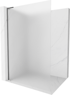 Mexen Kioto L Walk-in zuhanyfal 120 x 200 cm, fagyott, gun metal - 800-120-103-95-30
