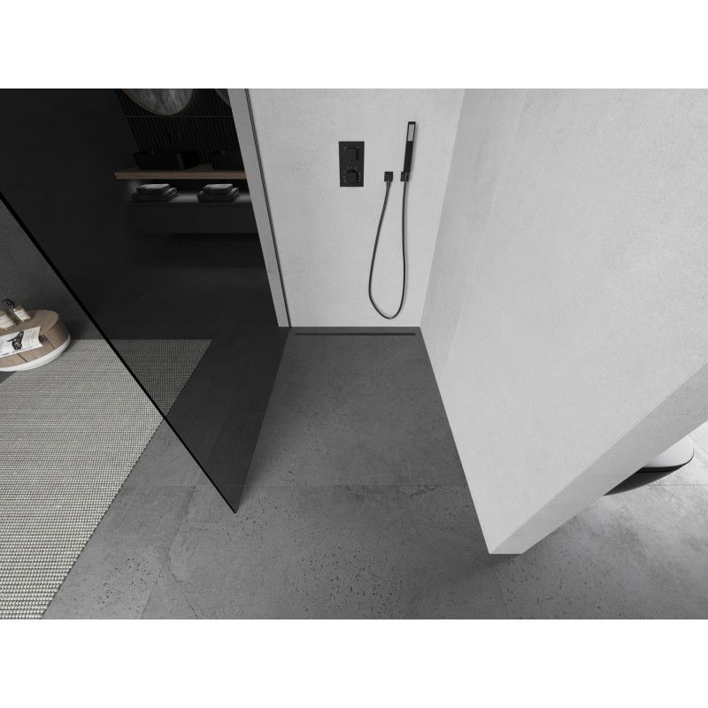 Mexen Kioto L perete de duș Walk-in 80 x 200 cm, grafit, gun metal - 800-080-103-95-40