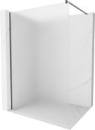 Mexen Kioto perete de duș Walk-in 90 x 200 cm, mat 8 mm, gri-armație periat - 800-090-101-66-30