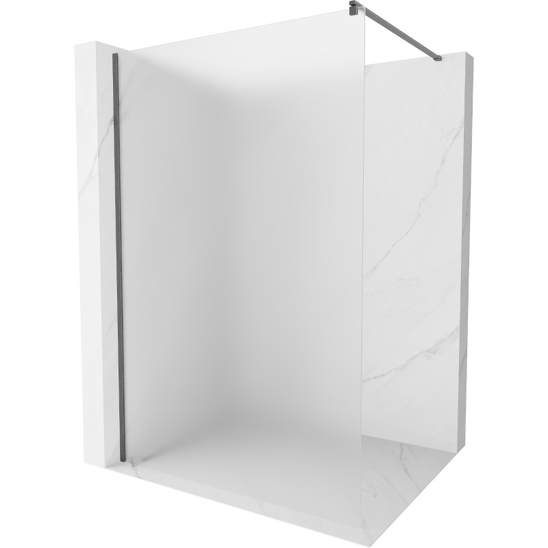 Mexen Kioto Walk-in zuhanyfal 120 x 200 cm, deres 8 mm, gun gray kefe - 800-120-101-66-30