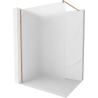 Mexen Kioto Walk-in zuhanyfal 70 x 200 cm, matt 8 mm, csiszolt réz - 800-070-101-65-30