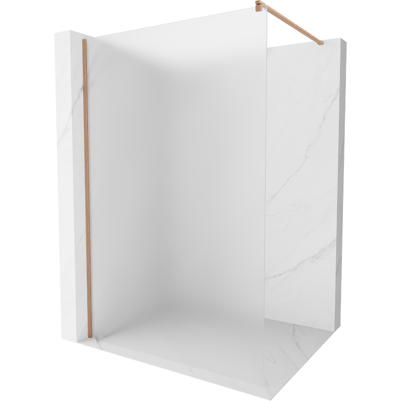 Mexen Kioto zuhanyfal Walk-in 90 x 200 cm, matt 8 mm, kefe réz - 800-090-101-65-30