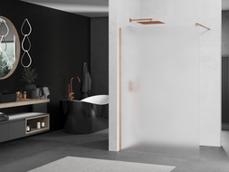 Mexen Kioto perete de duș Walk-in 120 x 200 cm, sticlă mată 8 mm, cupru periat - 800-120-101-65-30