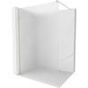 Mexen Kioto Walk-in zuhanyfal 100 x 200 cm, zúzmarás 8 mm, kefélt nikkel - 800-100-101-97-30