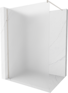 Mexen Kioto Walk-in zuhanyfal 100 x 200 cm, zúzmarás 8 mm, kefélt nikkel - 800-100-101-97-30