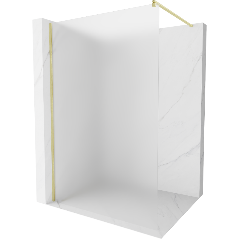Mexen Kioto perete de duș Walk-in 90 x 200 cm, înghețat 8 mm, auriu periat - 800-090-101-55-30