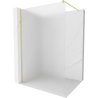 Mexen Kioto panou de duș Walk-in 100 x 200 cm, cu aspect mat 8 mm, auriu periat - 800-100-101-55-30